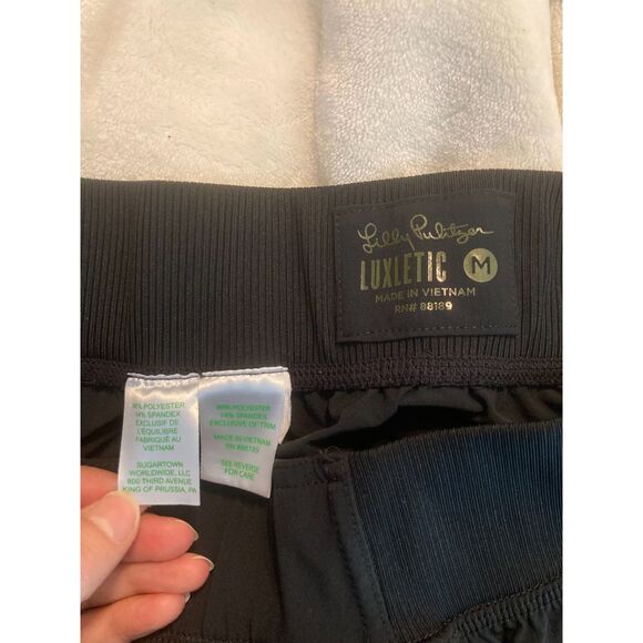 Lilly Pulitzer Luxletic 28 Run Around Pant/joggers elastic waist, black, Medium - Picture 7 of 7